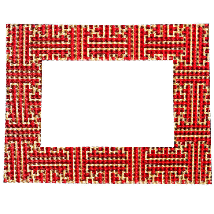 AT PF282R - Red & Gold Fretwork Frame
