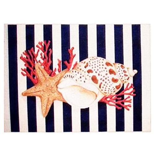 AT D0717 - Shell/Starfish Oblong/Stripes