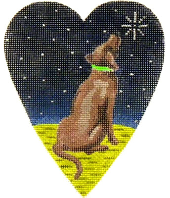KB 263 - Midnight Chocolate Labrador Heart