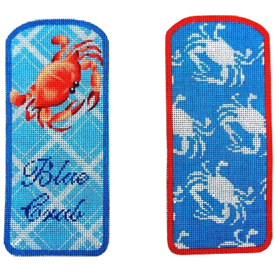 KB 374A - Two Blue Crabs Eyeglasses Case
