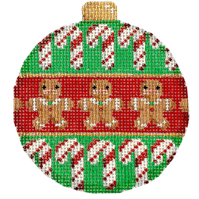 AT CT1850 - Cane/Gingerbread Ball Ornament