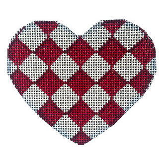 AT HE845R - Red Harlequin Heart