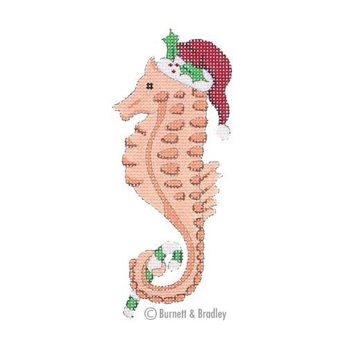 BB 0788 - Christmas by the Sea - Seahorse with Santa Hat