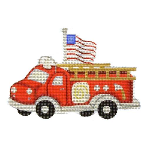 BB 1460 - Red Fire Engine with Flag Ornament