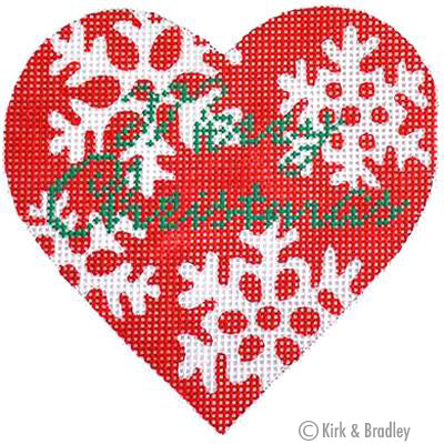 KB 057 - Red Snowflake Heart