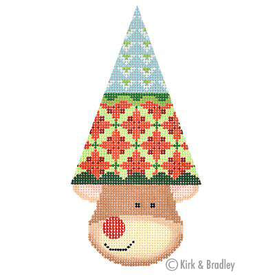 KB 1386 - Reindeer Cone - Holly (Triangles)