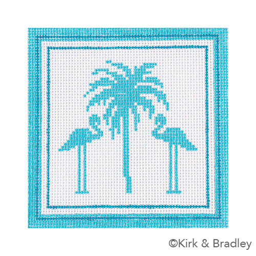 KB 1661 - Nautical Coaster - Palm Tree in Aqua