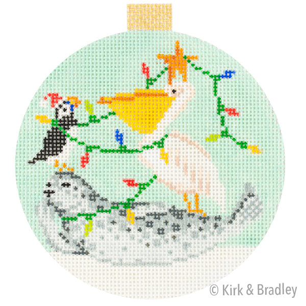 KB 1677 - Festive Sea Friends - Sea Lion, Penguin, Pelican