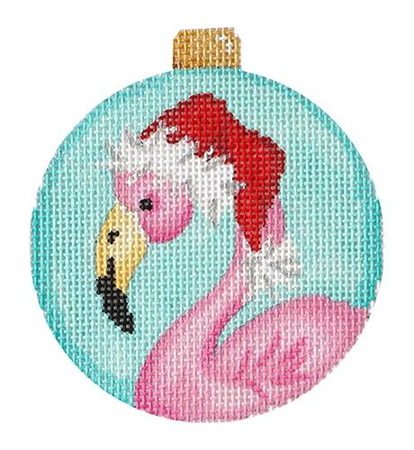 AT CT1835 - Flamingo/Santa Hat Ball Ornament