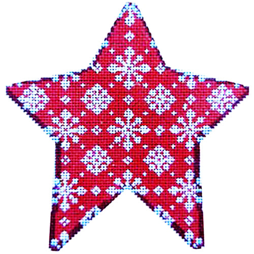AT CT1711 - Snowflakes on Red Star
