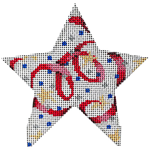 AT CT1988 - Confetti Ribbons Star Medium
