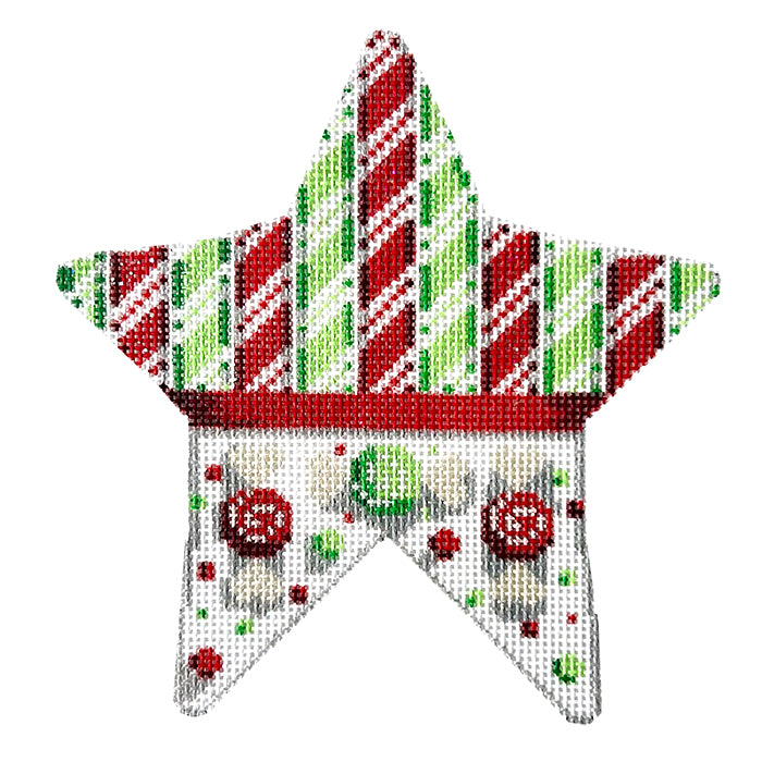 ATct1716R - Red Canes/Peppermint Star