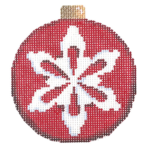 AT CT1814 - Snowflake on Red Ball Ornament