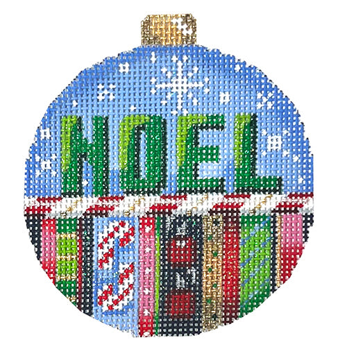 AT CT1821 - Noel/Stripes Ball Ornament Large