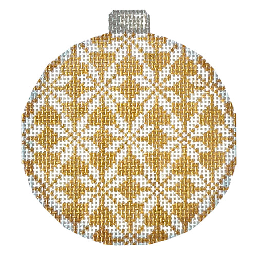 AT CT1843 - Nordic Snowflake/Gold Ball Ornament