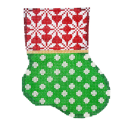 AT CT1913 - Snowflake Cuff/Dot Mini Sock