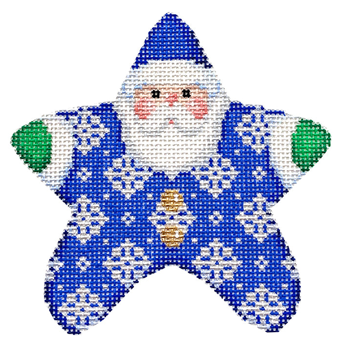 AT CT2041 - Snowflakes on Blue PJ Santa