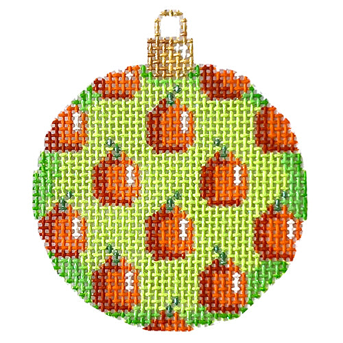 AT EE1332 - Pumpkins on Lime Mini Ball