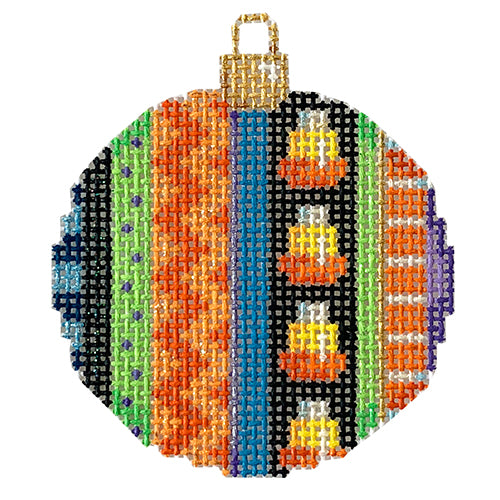 AT EE1335 - Striped Candy Corn Mini Ball Ornament