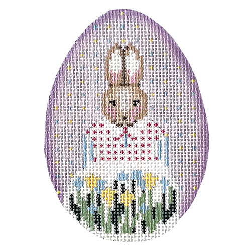 AT EG177 - Girl Bunny with Tulips Egg