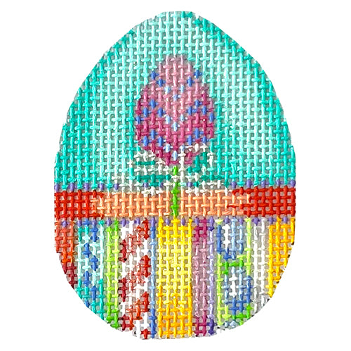 AT EG622 - Pink Egg/Hoppy Stripes Mini Egg
