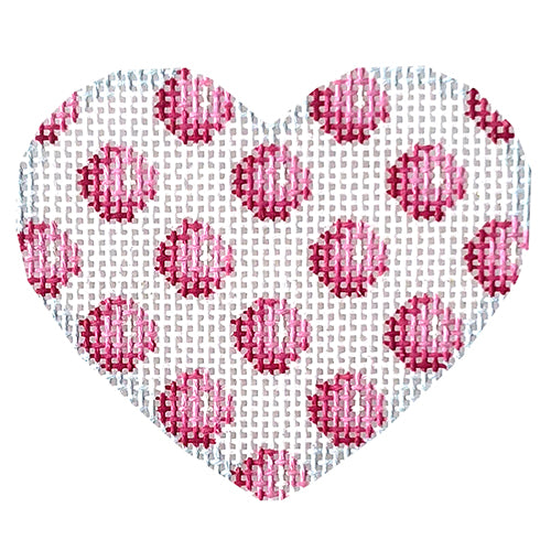 AT HE642P - Pink Coin Dot Mini Heart