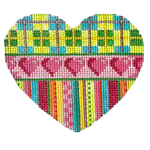 AT HE801 - Plaid/Hearts/Stripes Heart