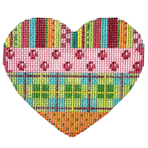 AT HE805 - Stripes/Coin Dots/Plaid Heart