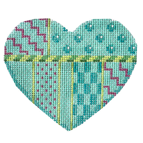 AT HE806 - Turquoise Patterns Heart