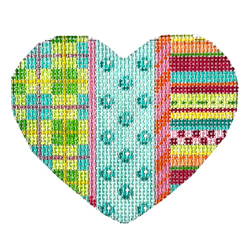 AT HE809 - Plaid/Coin Dot/Stripes Heart