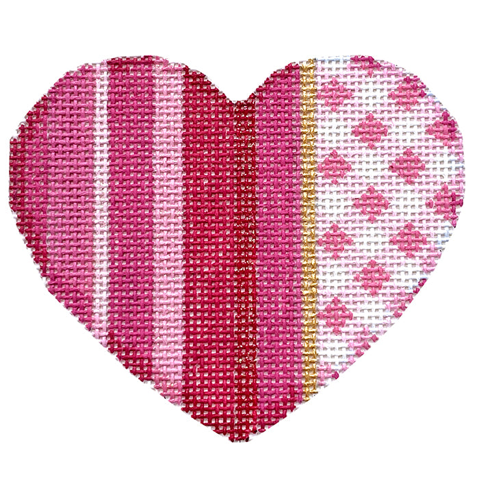 AT HE863 - Pink Ombre/Gingham Medium Heart