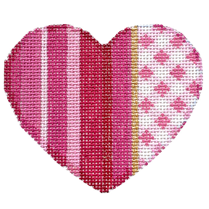 NTG TS477 - Pink Ombre/Gingham Medium Heart