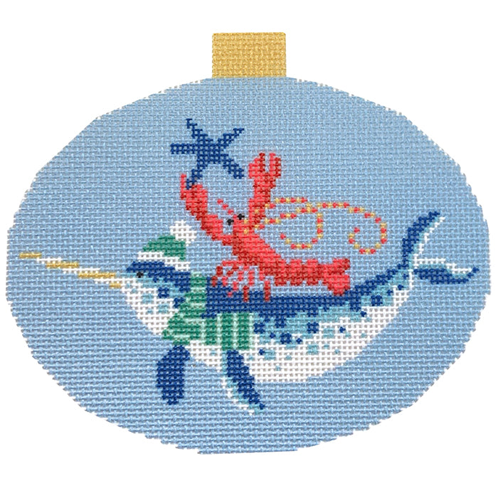 KB 1680-P - Festive Sea Friends - Narwhal and Lobster