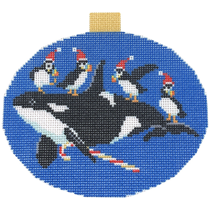KB 1682-P - Festive Sea Friends - Whale and Puffins