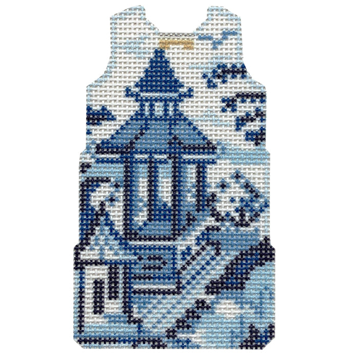 NTG TS039 - Blue & White Pagoda Mini Shift