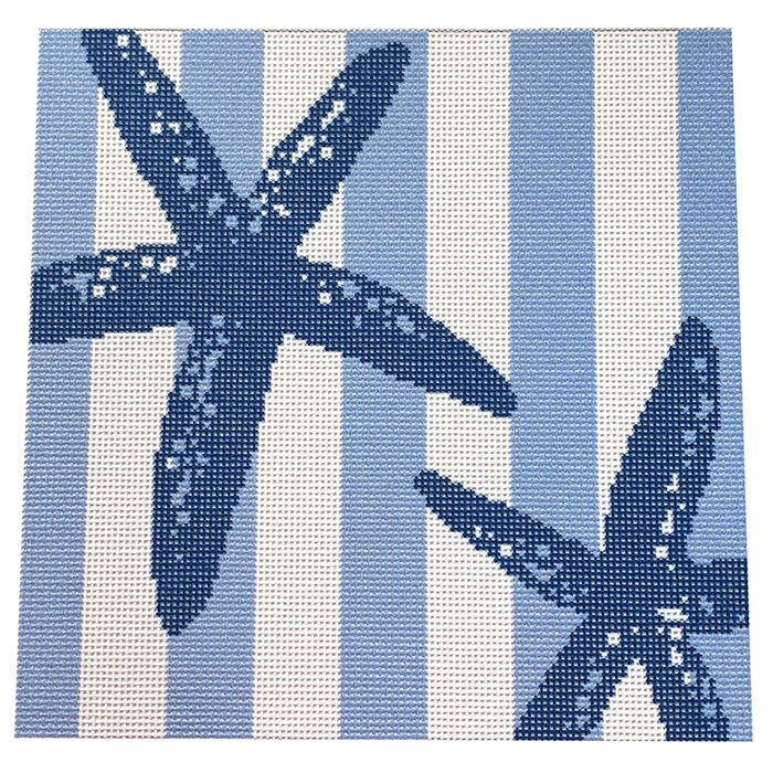 NTG TS284 - Starfish Stencil on Blue Square