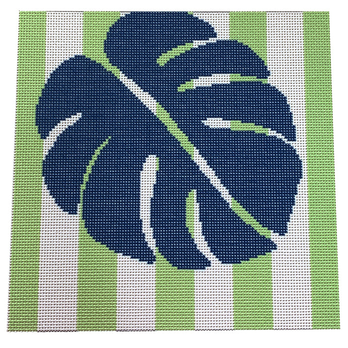 NTG TS286 - Monstera Stencil on Lime Square