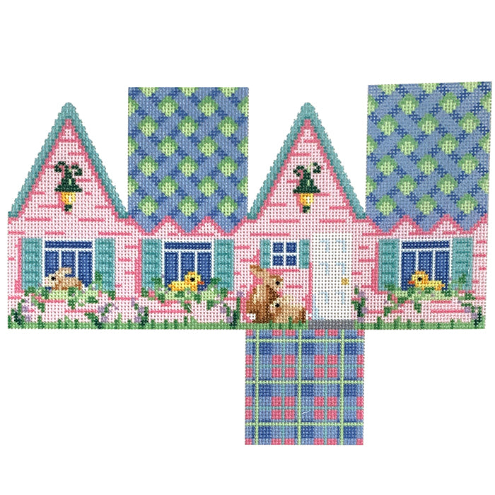 NTG TS381 Easter Cottage Blue Lattice Roof