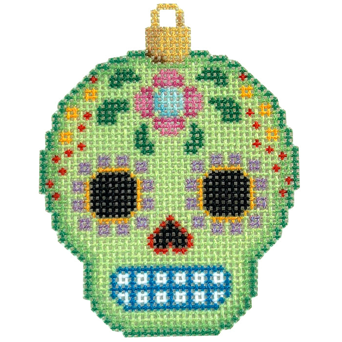 Sugar Skull Ornament/Lime