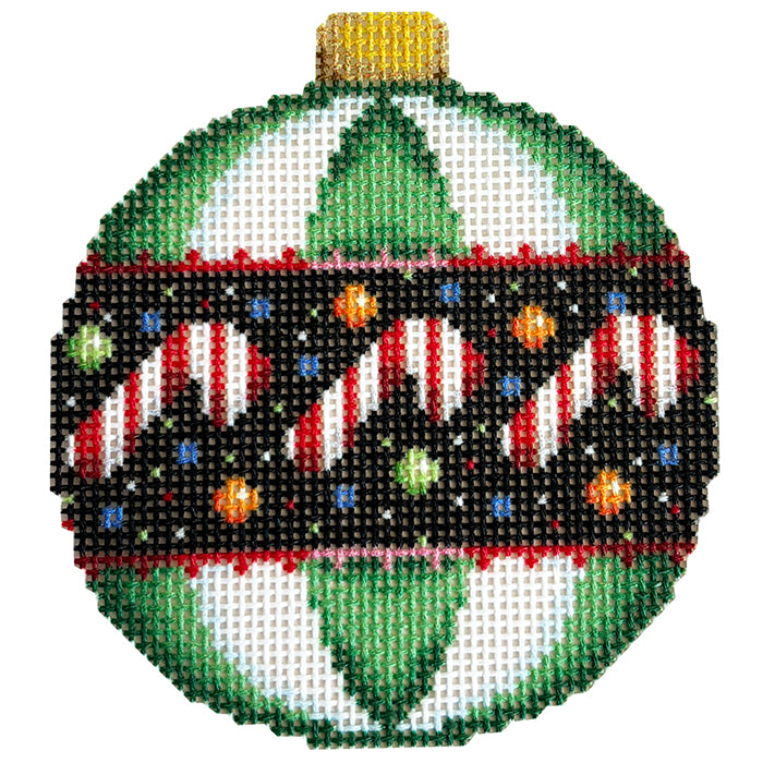 NTG TS593 - Candy/Green Stripes Ball Ornament