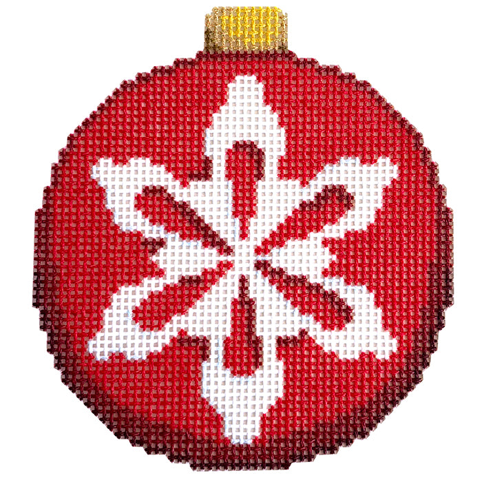NTG TS595 - Snowflake on Red Ball Ornament