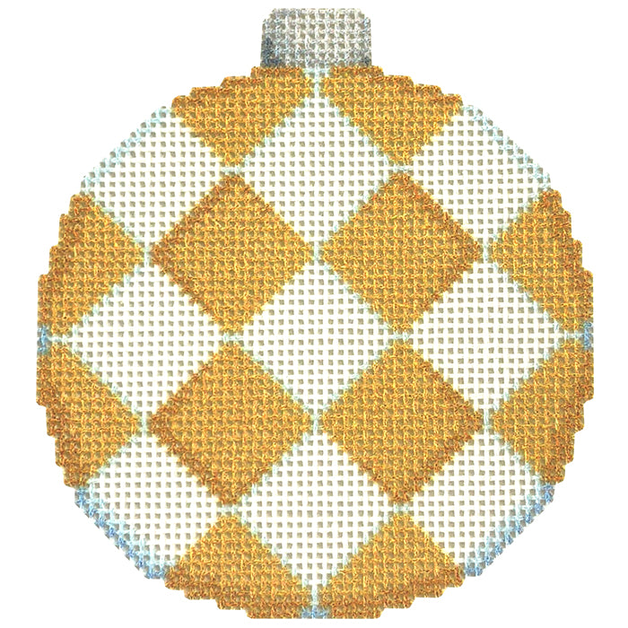 NTG TS607 - Gold Harlequin Ball Ornament