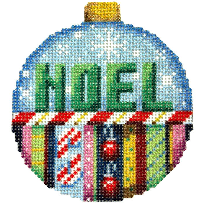 NTG TS609 - Noel/Stripes Ball Ornament Large