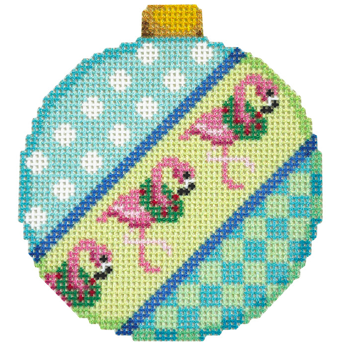 NTG TS615 - Dots/Flamingos/Check Ball Ornament