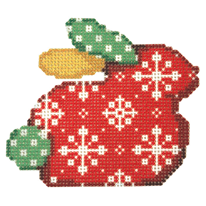 AT BR105 - Snowflakes on Red Bunny