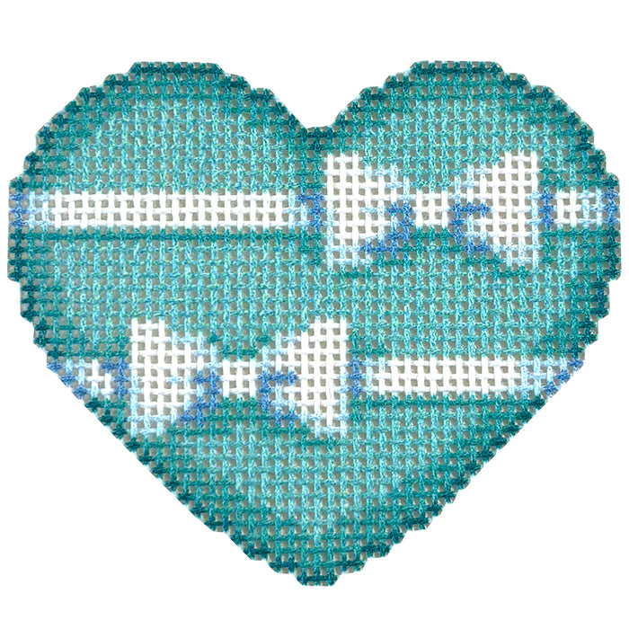 NTG TS653 - White Bow/Blue Mini Heart