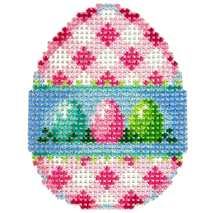 NTG TS667 - Three Eggs on Gingham Mini Egg