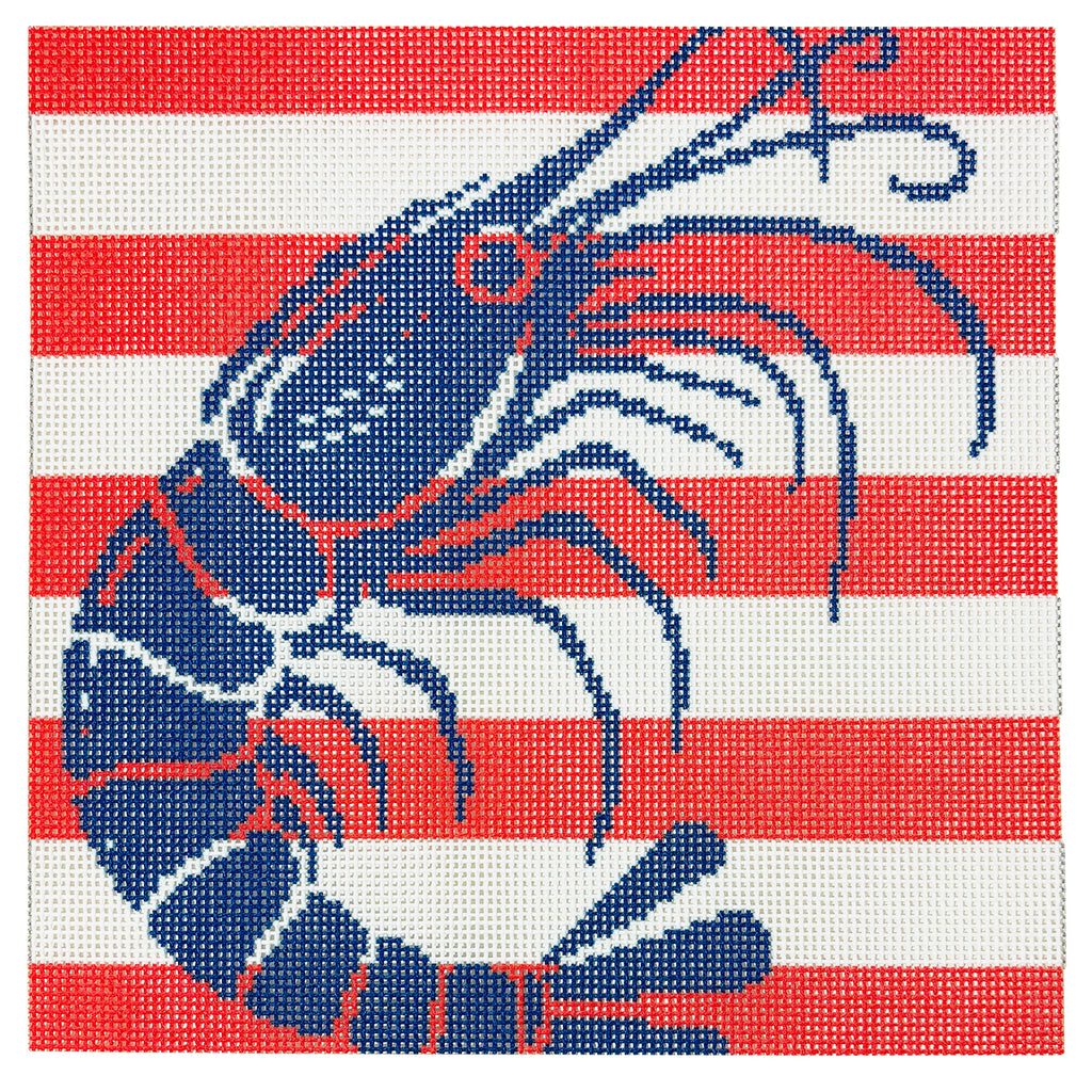 NTG TS917 - Shrimp Stencil on Coral Stripes