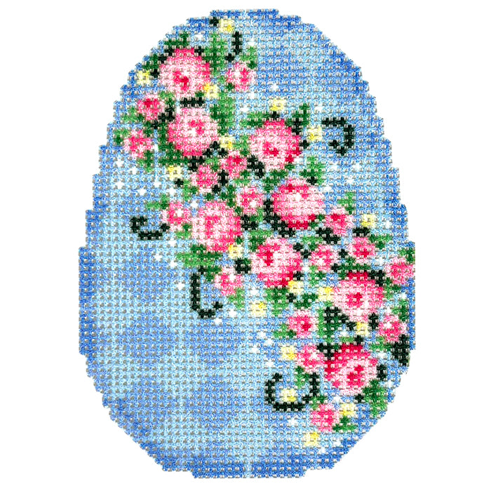 NTG TS671 - Rose Bud Garland on Harlequin Egg