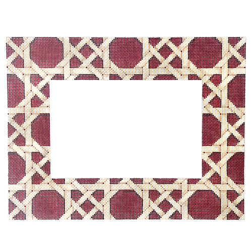 AT PF277 - Camel/Red Caning Pattern Frame